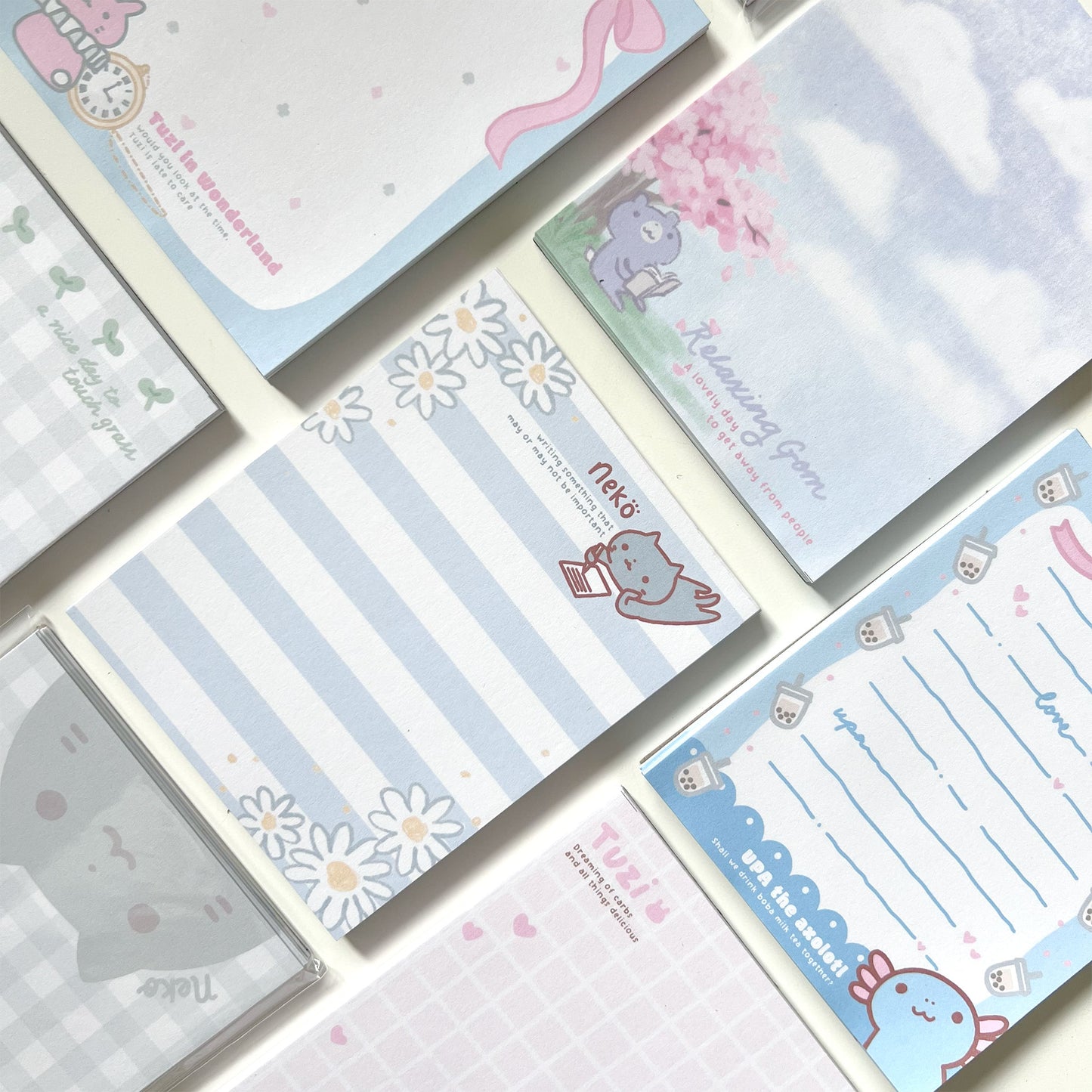 Writing Neko Hand-Crafted Memo Pad