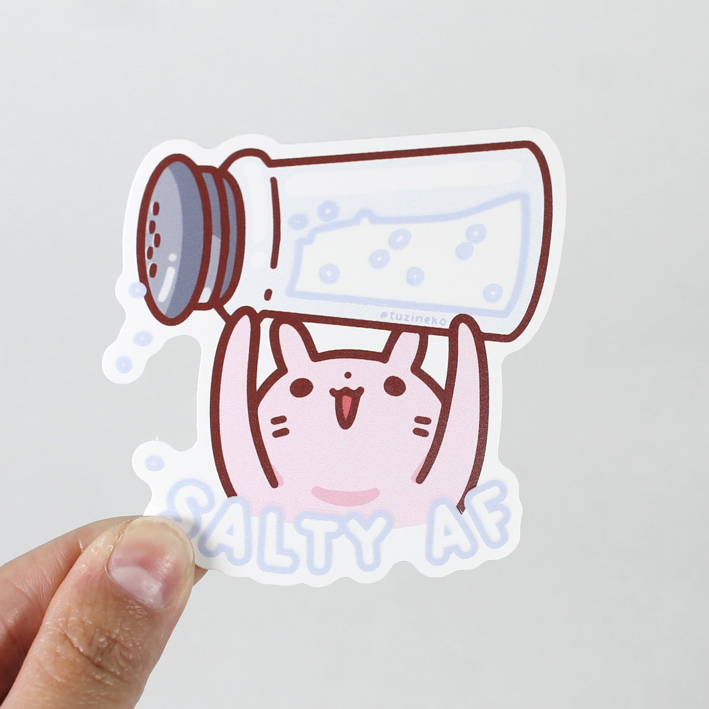 Tuzi "Salty AF" Matte Waterproof Sticker with Gloss Spot UV