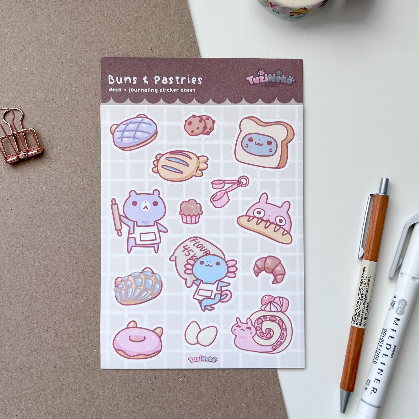 Buns & Pastries Deco and Journaling Sticker Sheet