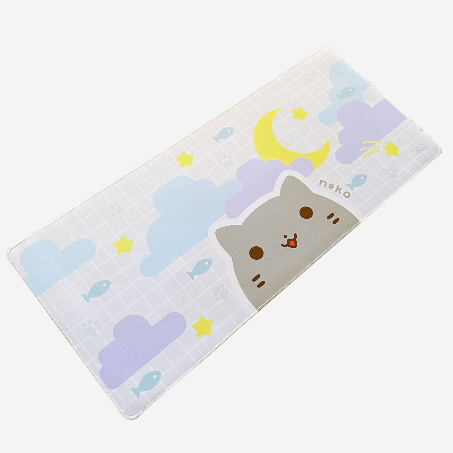 Star And Moon Neko Desk Mat