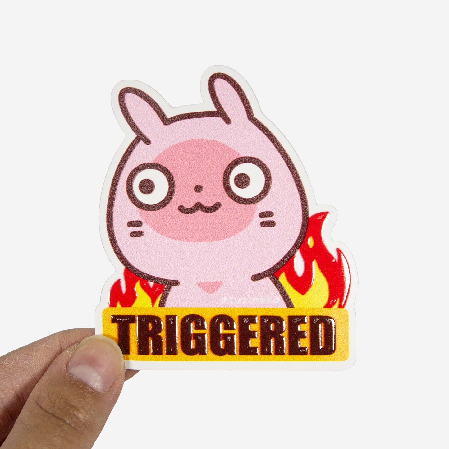 Triggered Tuzi Matte Waterproof Sticker with Gloss Spot UV