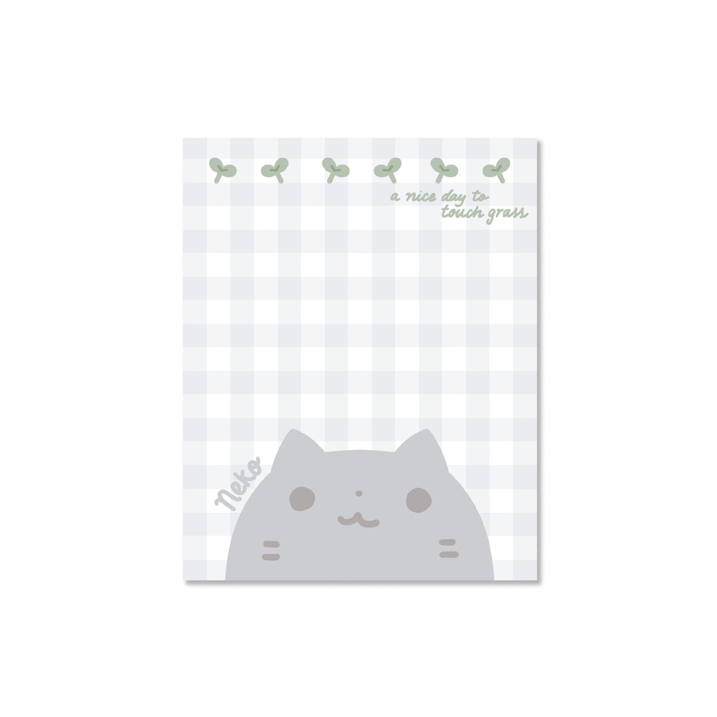 Touch Grass Neko Hand-Crafted Memo Pad