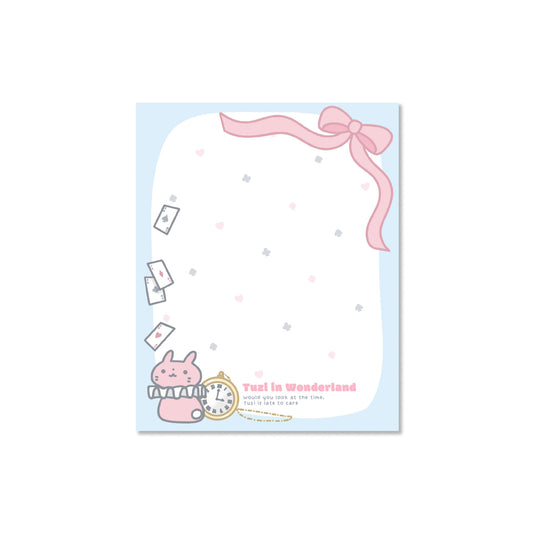 Tuzi In Wonderland Hand-Crafted Memo Pad