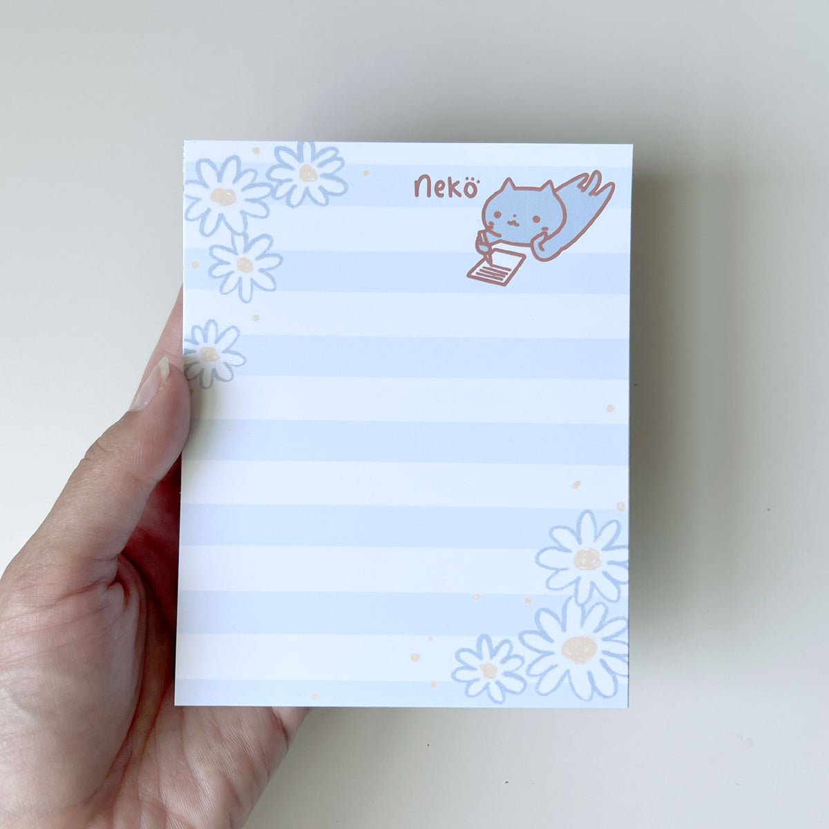 Writing Neko Hand-Crafted Memo Pad