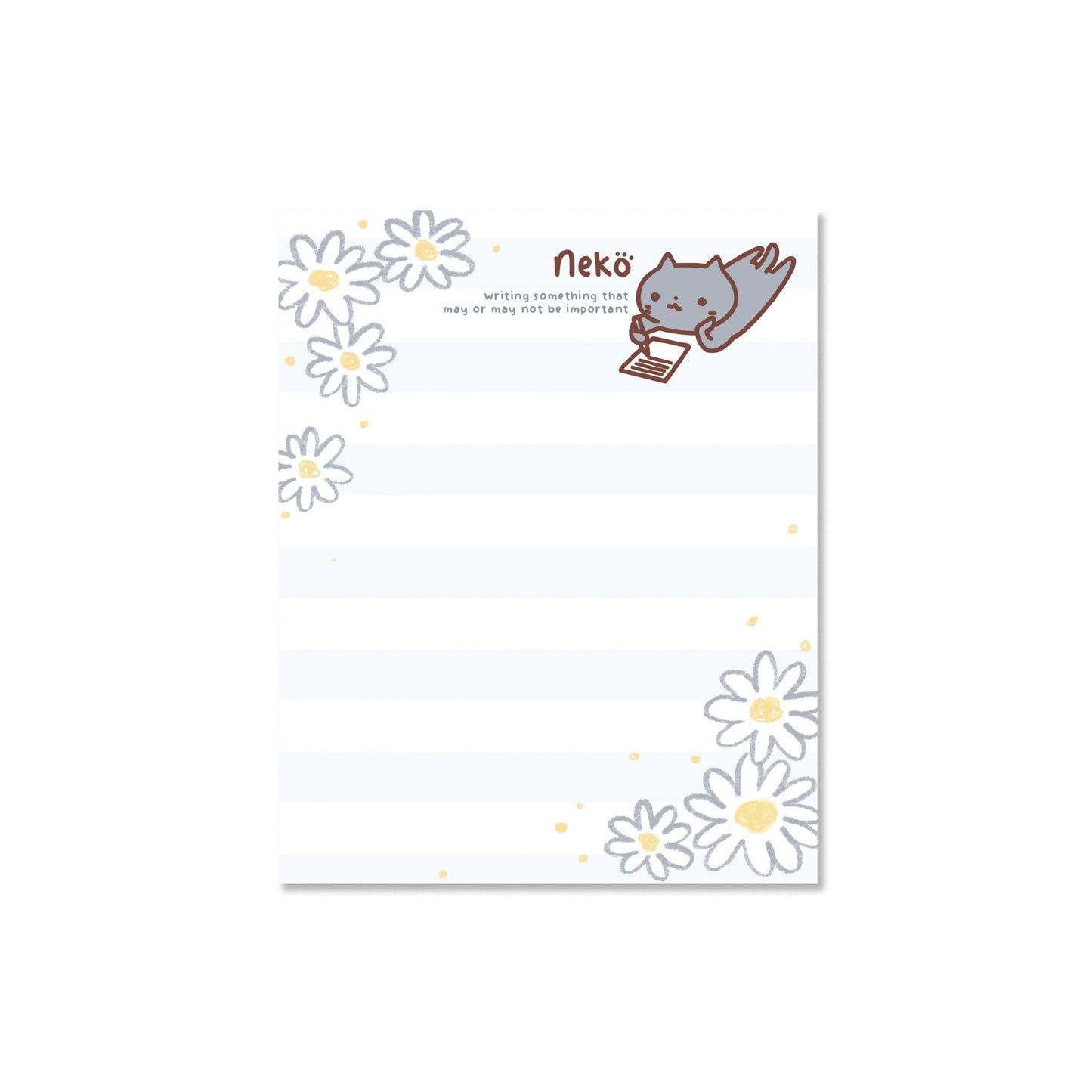 Writing Neko Hand-Crafted Memo Pad