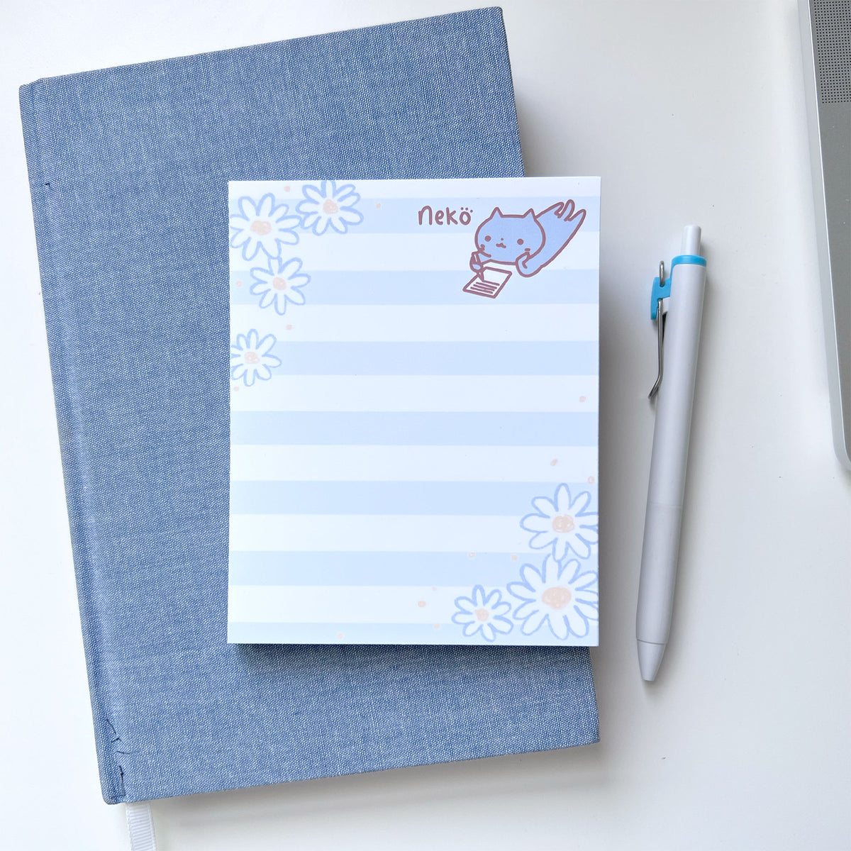 Writing Neko Hand-Crafted Memo Pad