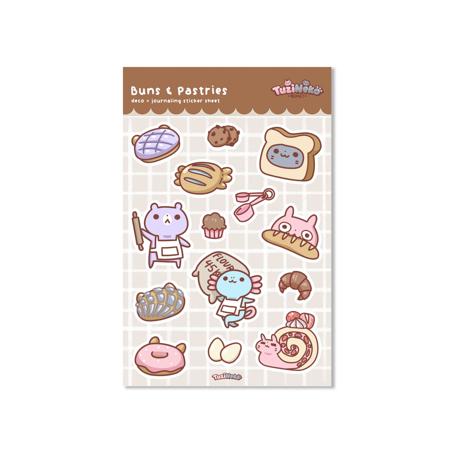 Buns & Pastries Deco and Journaling Sticker Sheet