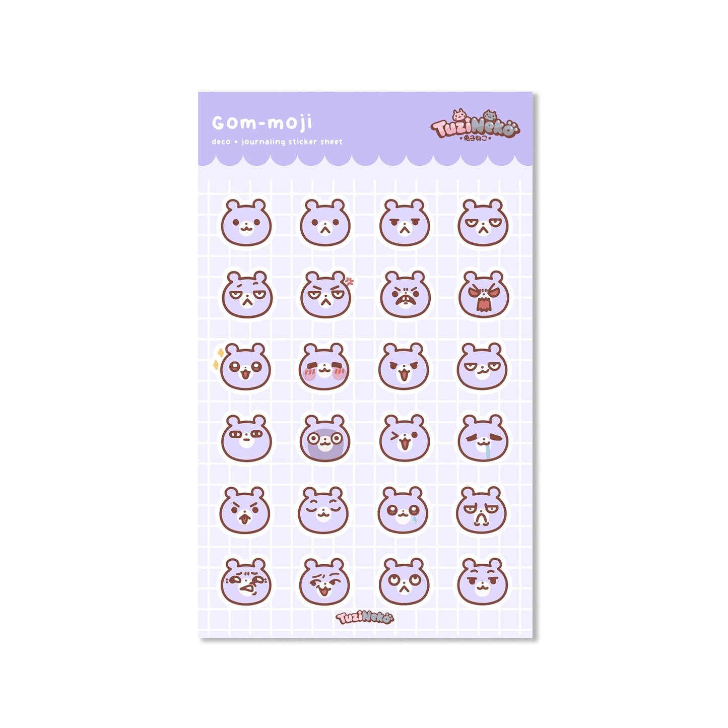 Gom-moji Deco and Journaling Sticker Sheet