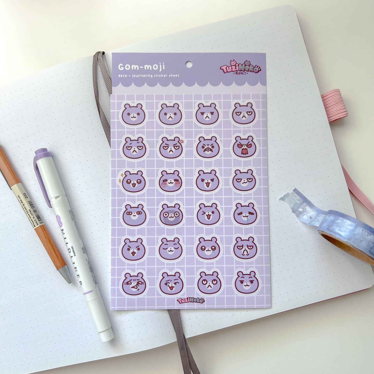 Gom-moji Deco and Journaling Sticker Sheet
