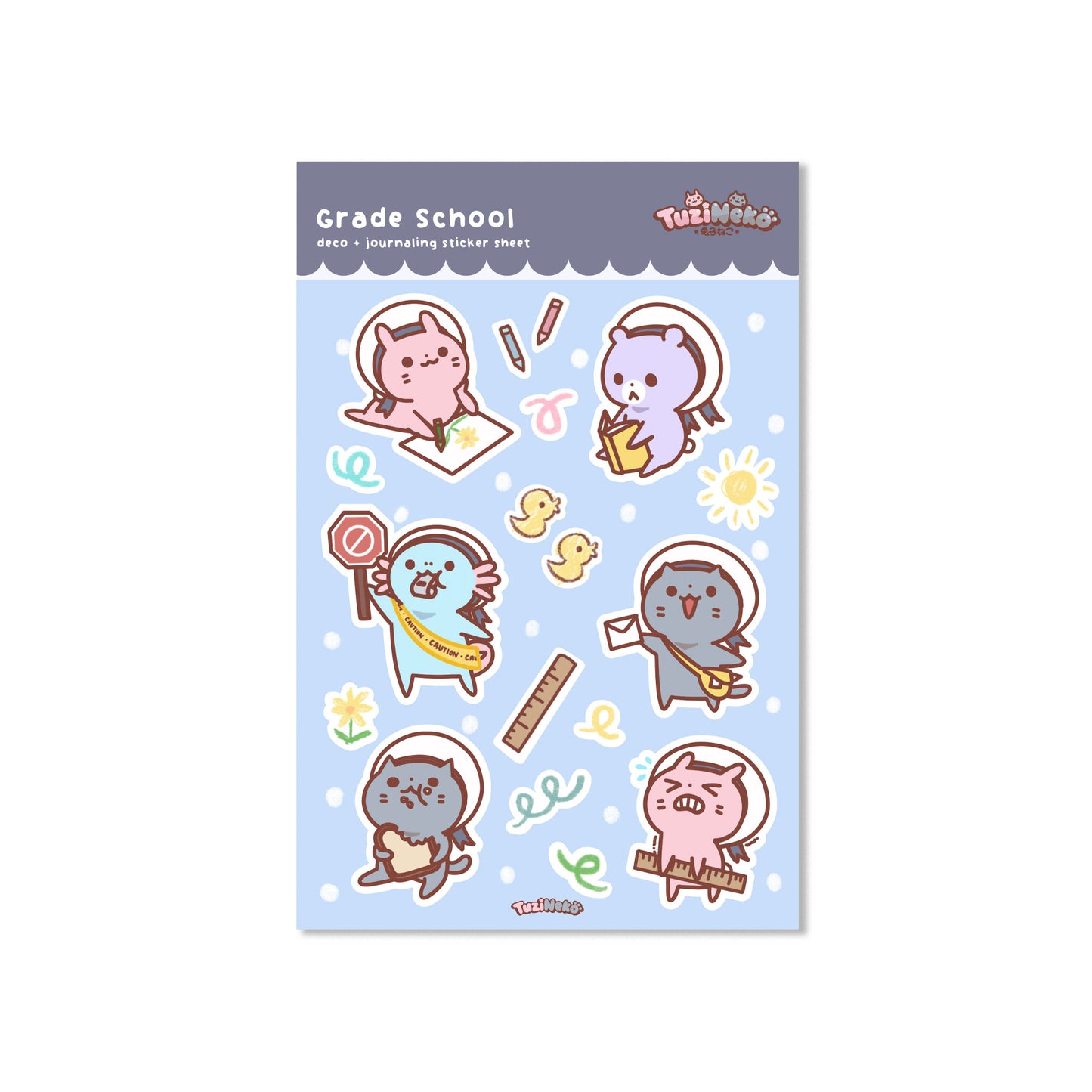 Grade School Deco and Journaling Sticker Sheet