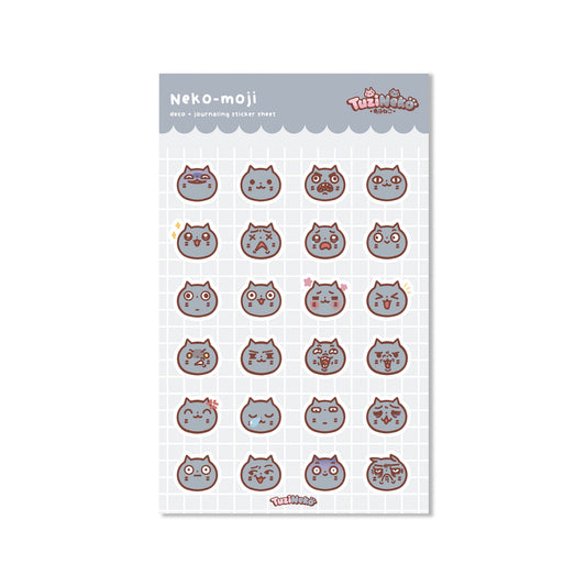 Neko-moji Deco and Journaling Sticker Sheet