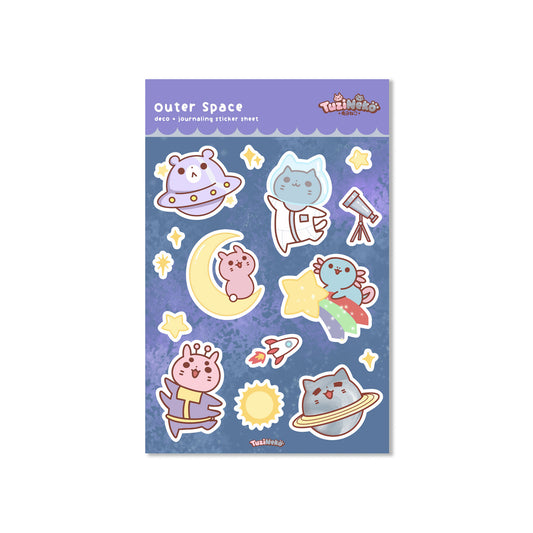 Outer Space Deco and Journaling Sticker Sheet