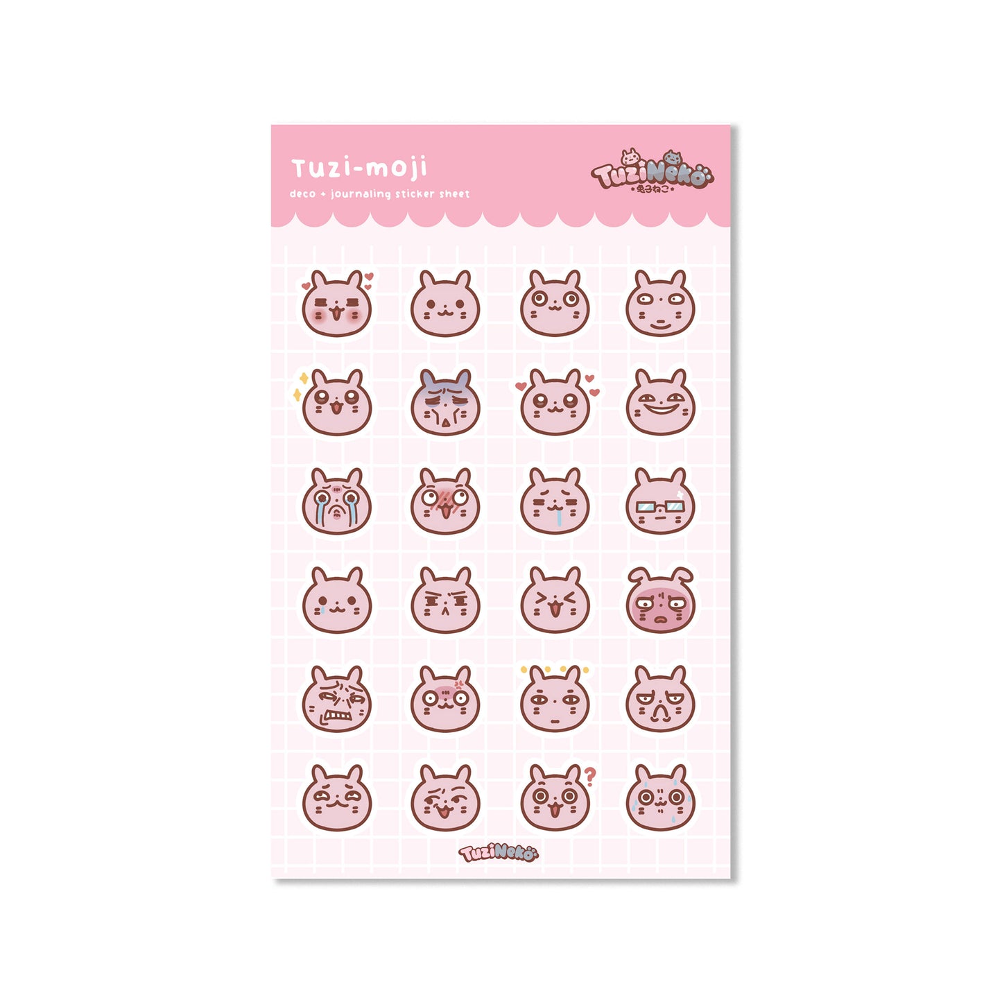 Tuzi-moji Deco and Journaling Sticker Sheet