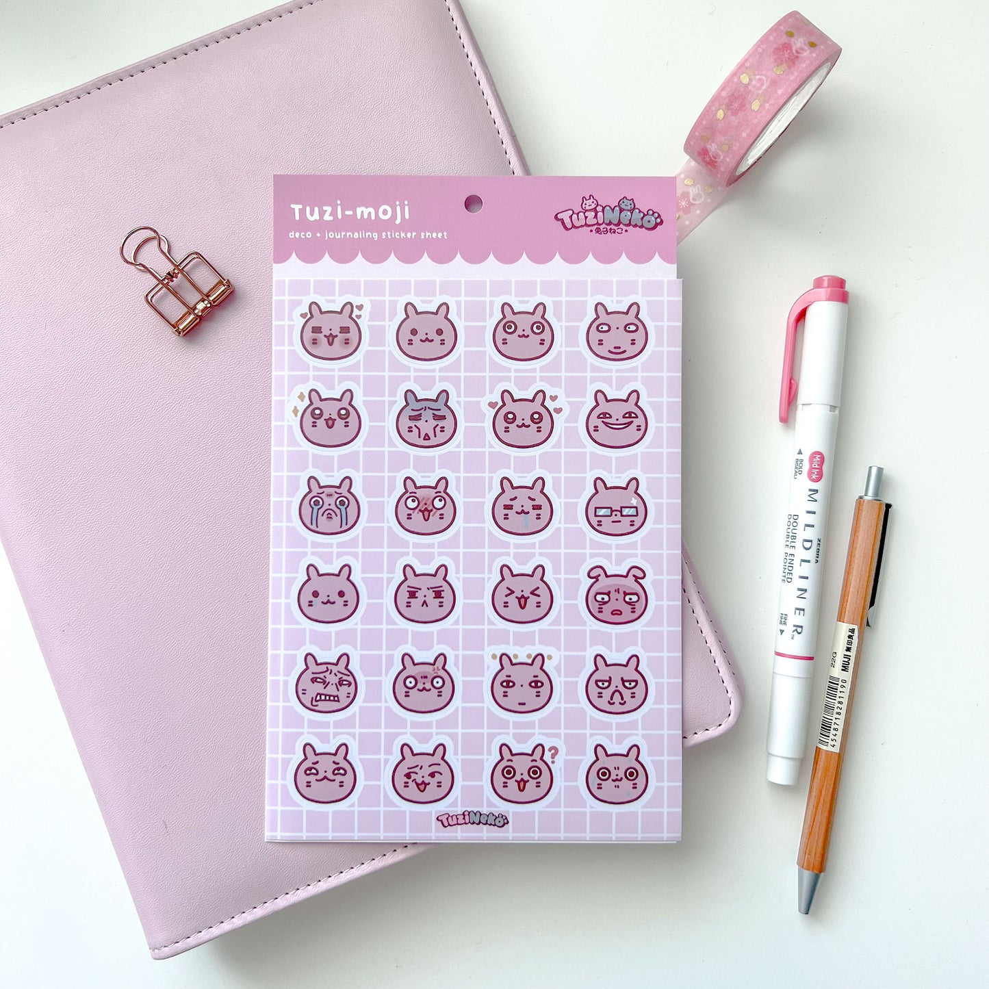Tuzi-moji Deco and Journaling Sticker Sheet