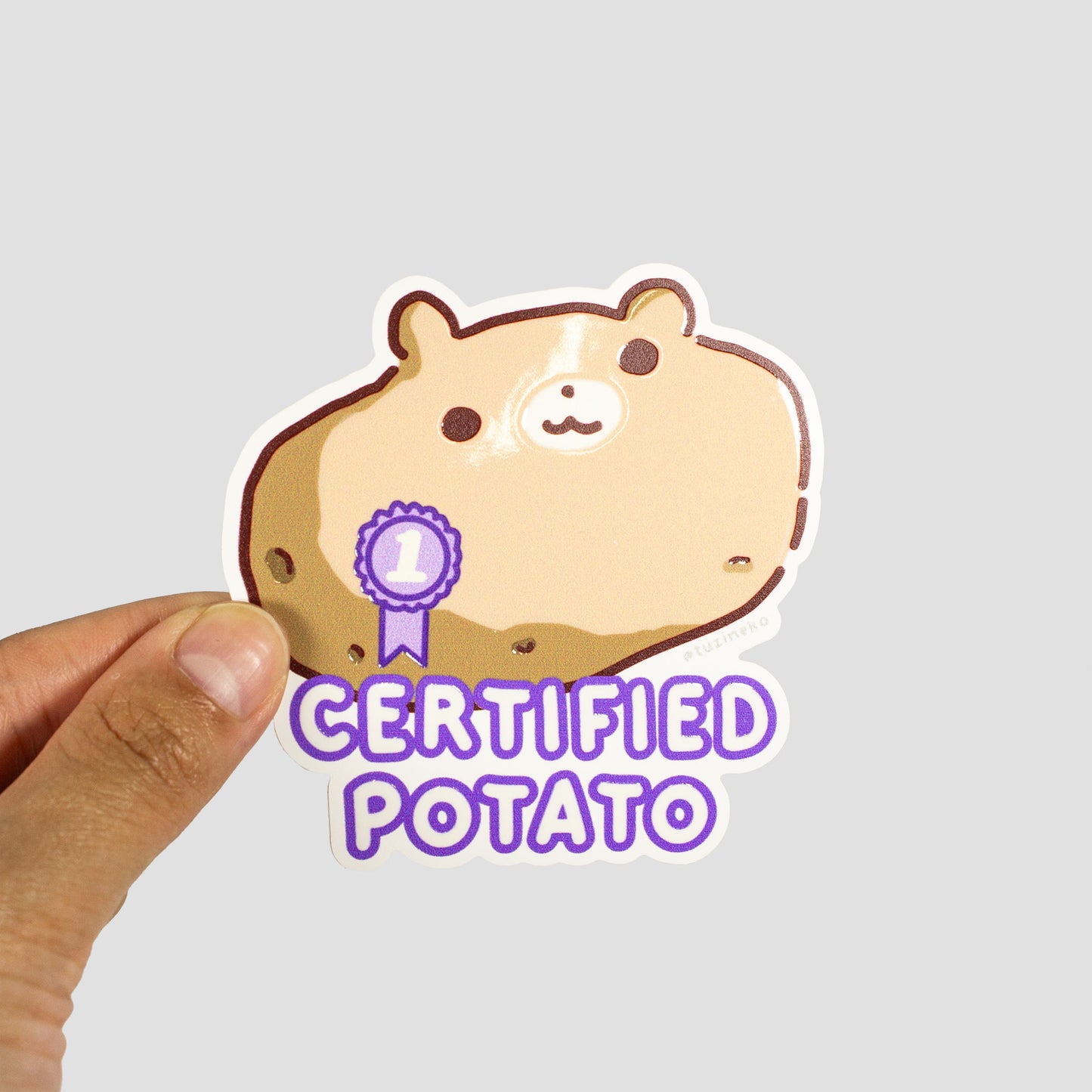 Gom "Certified Potato" Matte Waterproof Sticker with Gloss Spot UV