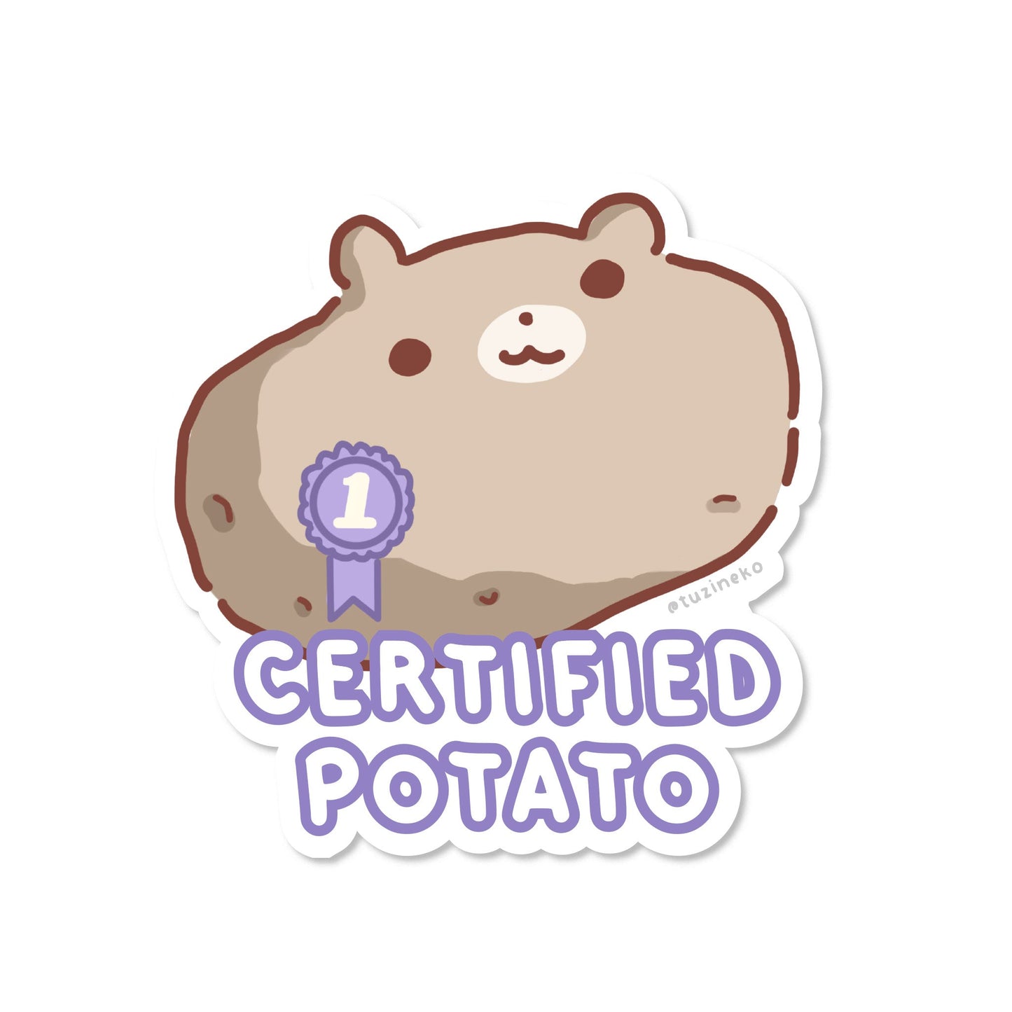 Gom "Certified Potato" Matte Waterproof Sticker with Gloss Spot UV