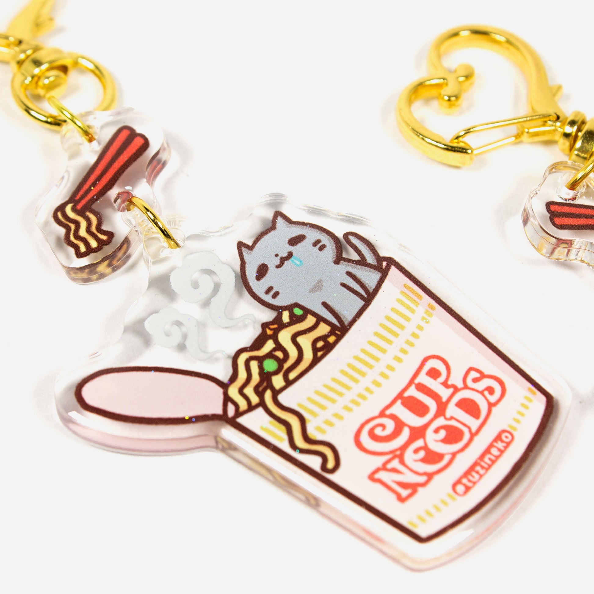Cats And Noodles Key Fob Keychain