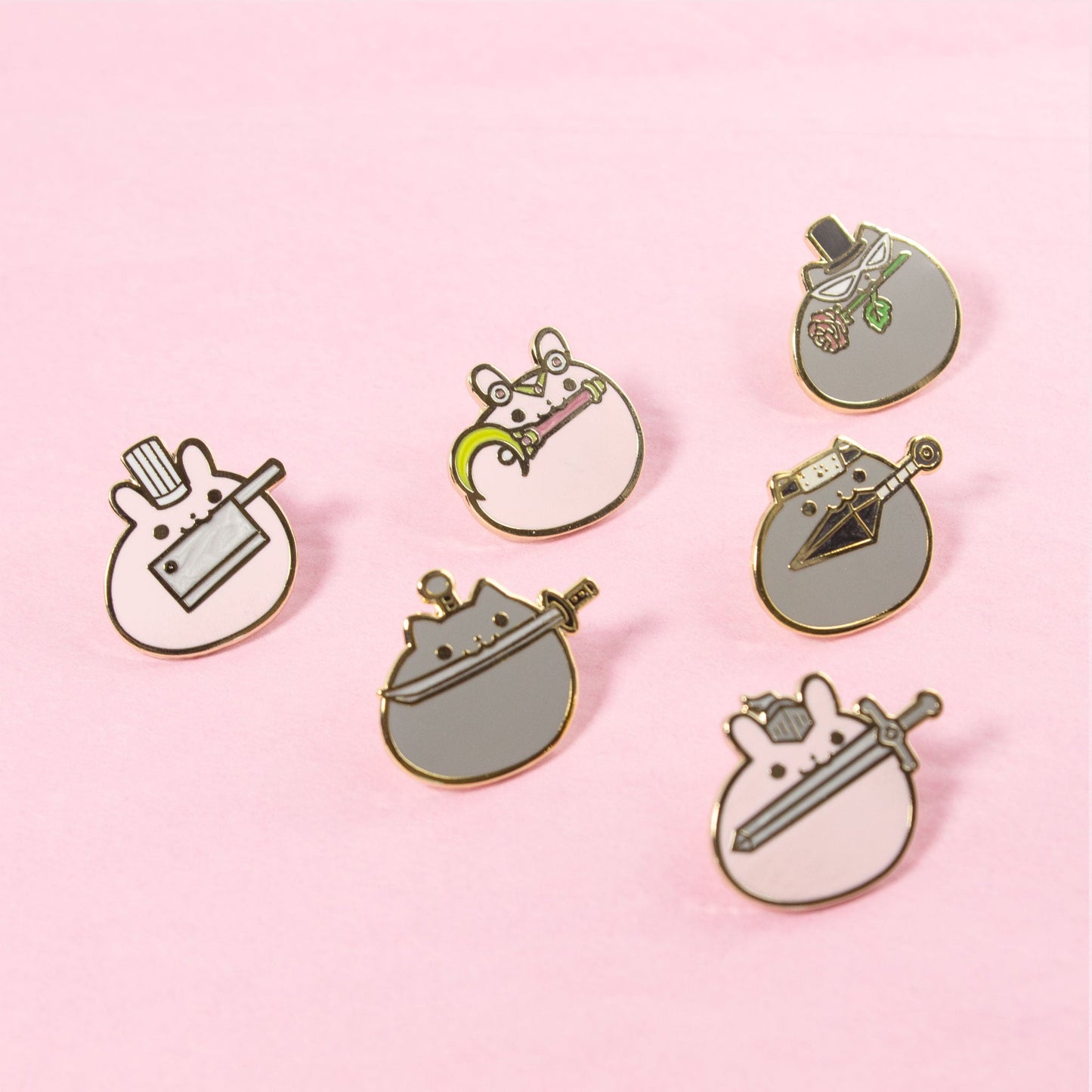 Kunai Neko Stabbie Enamel Pin