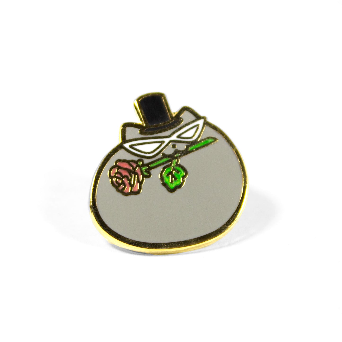 Rose Neko Stabbie Enamel Pin