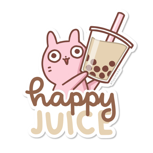 Tuzi "Happy Juice" Boba Matte Vinyl Sticker